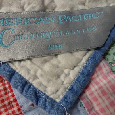 LOT 274. KING SIZE AMERICAN PACIFIC COUNTRY CLASSICS BED SPREAD