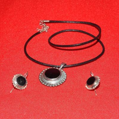 Sterling Earrings  and Necklace