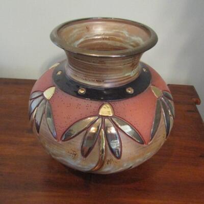 Glazed Pottery Vase- Signed by Artist