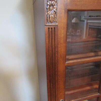 Lighted Wooden Display Cabinet by Ethan Allen (No Contents)