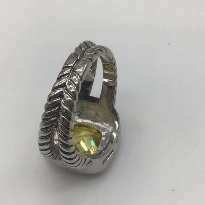 Beautiful Canary Yellow Cocktail Ring