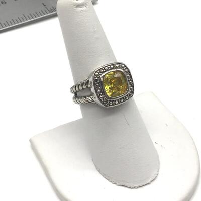 Beautiful Canary Yellow Cocktail Ring
