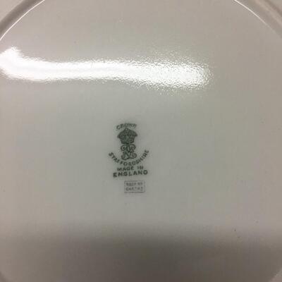 Crown Staffordshire Made in England China Plate Set of 8