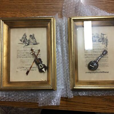 Vintage "Beauty For The Home" Shadow Box Wall Decor Set of 2