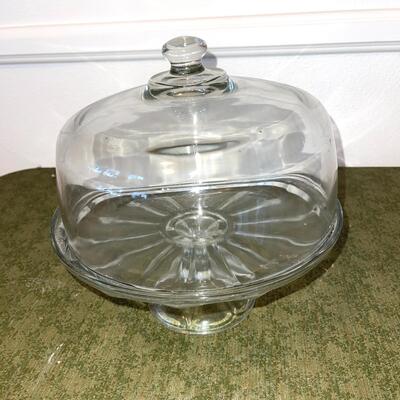 Lot 47 Contemporary Glass Covered Cake Stand