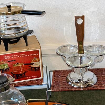 Lot 48 Retro Kitchen Coffee Group Prestige Server & Warmer Tidbit Server Whistler Glass Pot