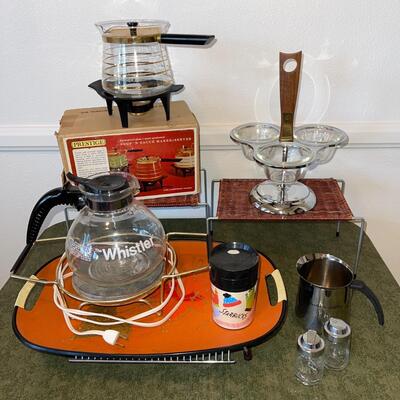Lot 48 Retro Kitchen Coffee Group Prestige Server & Warmer Tidbit Server Whistler Glass Pot