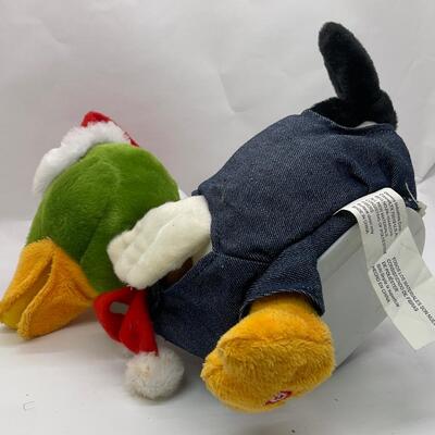 GEMMY Plush Duck in Santa Suit