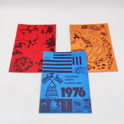 TECUMSEH NORTH ELEMENTARY YEARBOOKS (1974, 1975 AND 1976)