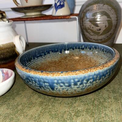 Lot 66 Group Brown & Grey Studio Art Pottery Covered Tureen Oil Jar Vase Bowls 8 pcs