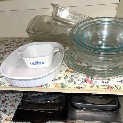Lot 71 Metal & Glass Baking Cooking Mixing Cookies Bread Enamel Roaster