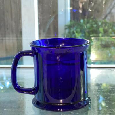 Lot 72 Vintage Glassware Cobalt Blue & Red 12 pcs Depression Glass
