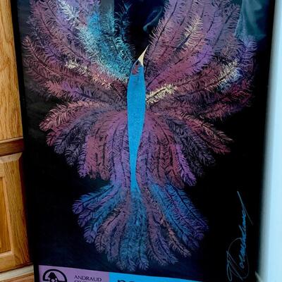 Lot 80 Framed Poster Under Glass Norma Andraud Studio 1980  Bird