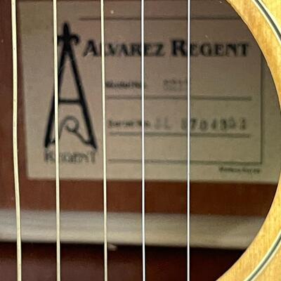 Lot 104 Vintage Alvarez Regent Guitar Model 5212 w/Carry Case Acoustic 6 Strings