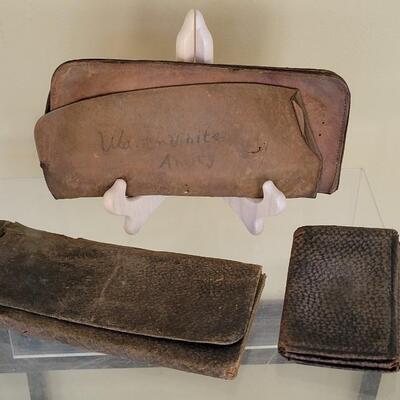 Lot 83: Antique Men's Leather Wallets