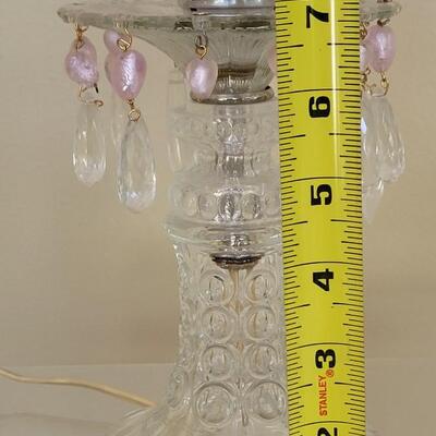 Lot 98: Vintage Cranberry Glass Lamp