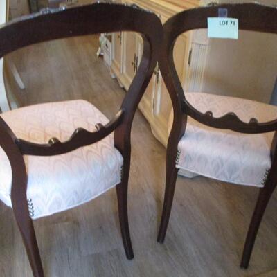 Victorian Style Upholstered Armchairs