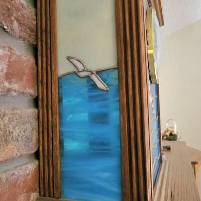 Stained glass mantle clock