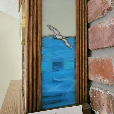 Stained glass mantle clock