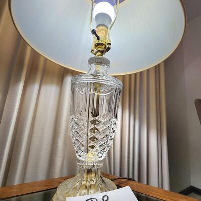 Vintage cut glass table lamp