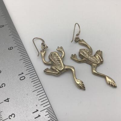 Silver 925 Frog Earrings