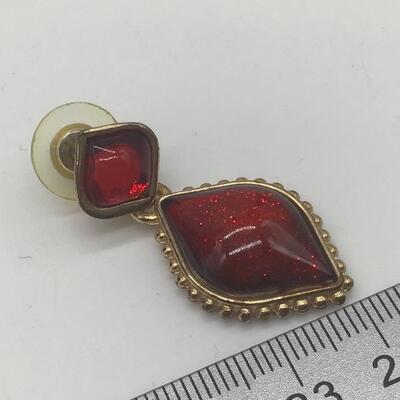 Ruby Red Hanna Earrings