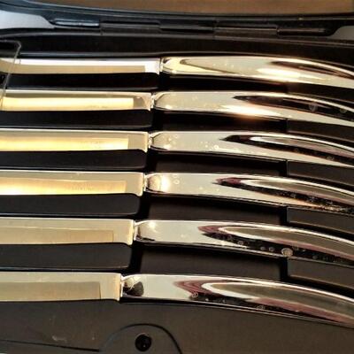 Lot #24  Set of Six Vintage Steak Knives in Case