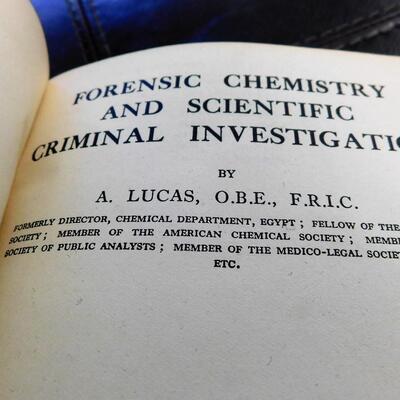 1948 Forensic Chemistry Scientific Criminal Investigation A. Lucas LAW ENFORCEMENT TRAINING