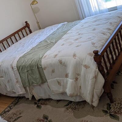 Wonderful Maple Double Bed, Bedding included