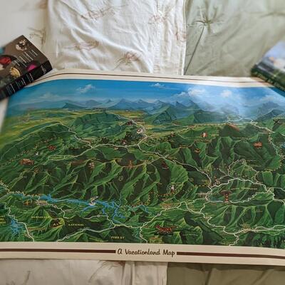 Vintage Vacation Map of the Smokey Mountains, Great Condition