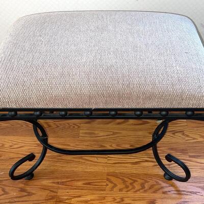 Lot 109 Upholstered Bench / Coffee Table Metal Base