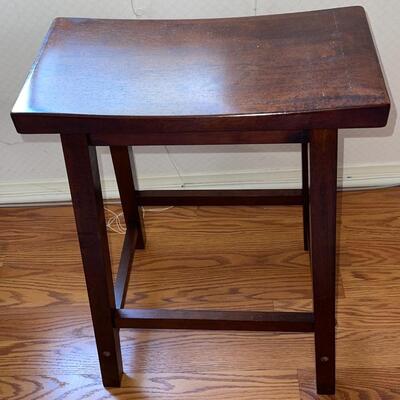 Lot 110 Wood Stool Dark Finish 24" tall