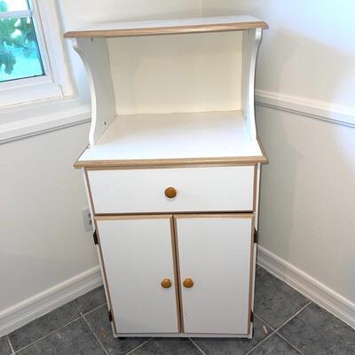Lot 120 Vintage 1970s Kitchen Microwave Stand  Drawer Bottom Cupboard