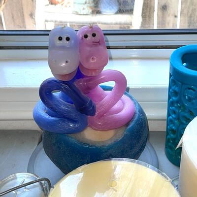 Lot 123 Group Candles Large Small Pillar Votive Spirals + More