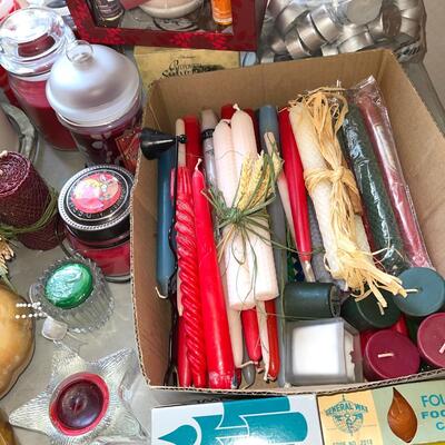 Lot 123 Group Candles Large Small Pillar Votive Spirals + More