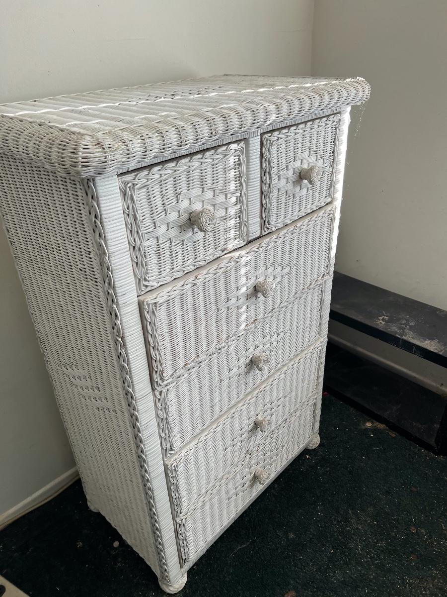 White Wicker Chest