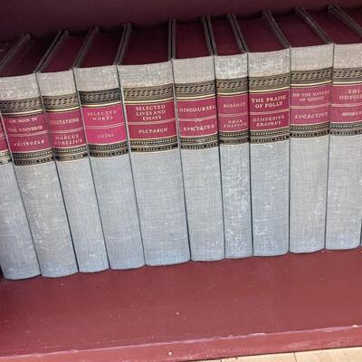 Very Nice Collection of 23 Hardback Books of the Greats-Homer, Browning, Shakespeare, Locke, etc