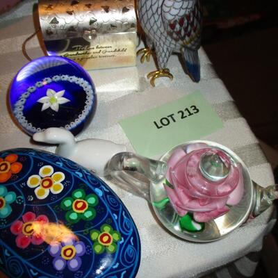 Decor- Enameled Bird, paperweight