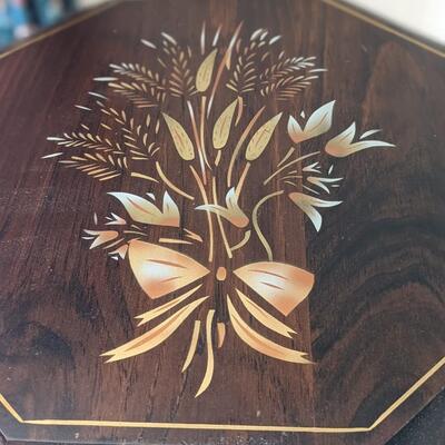 Lovely Wooden Inlaid Tilt Top Table