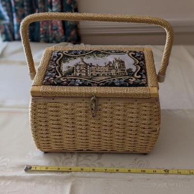 Perfect Size Sewing Basket, (Contents Included!)