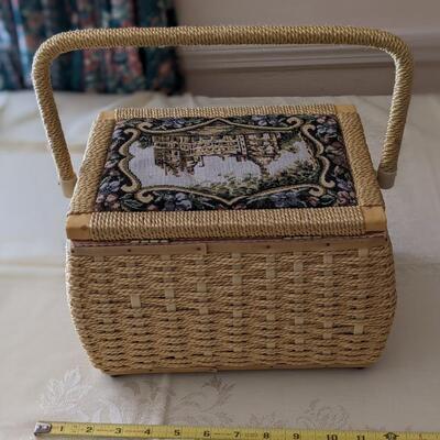 Perfect Size Sewing Basket, (Contents Included!)