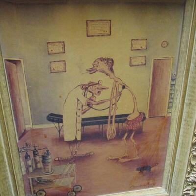 Framed Art "Final Exam" By Artist Russell C. Greaf