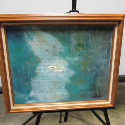 Framed Painting To Honor Poet Sir Alfred Lord Tennyson