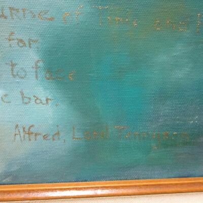 Framed Painting To Honor Poet Sir Alfred Lord Tennyson
