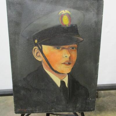Framed Young Sailor Art By Russel Graef