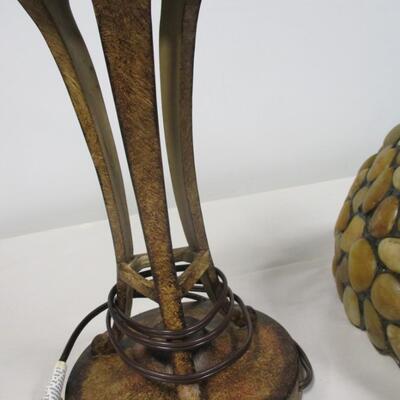 Colour Creations Shoreline Stone Tiffany Style Table Lamp