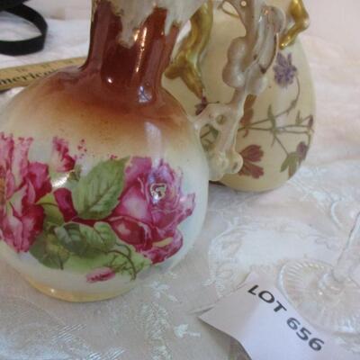 Multi color crystal stemware/pitcher