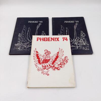 SHAWNEE HEIGHTS JR HIGH YEARBOOKS (1974, 1975 and 1975)