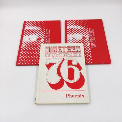 SHAWNEE HEIGHTS JR HIGH YEARBOOKS (1976, 1977 AND 1977)