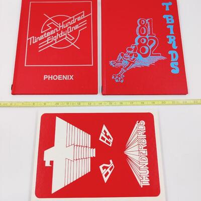 SHAWNEE HEIGHTS JR HIGH YEARBOOKS (1981, 1981-82 AND 1982-83)